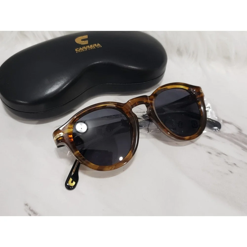 NEW Carrera Unisex 48mm Brown Horn Sunglasses CA306-S-EX4-IR